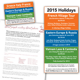 Newspaper adverts and newsletter for '3 Journeys'